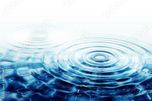 crystal clear water ripples  - two perfect concentric circles