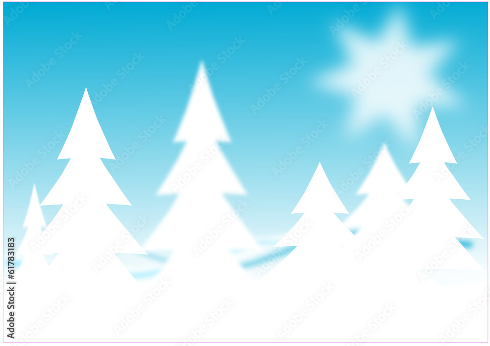 Weihnachten, tannenbaum, Winterlandschaft, Hintrgrund