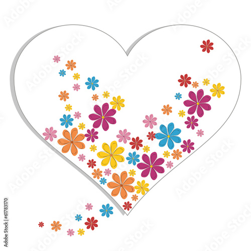 Herz aus bunten Blumen