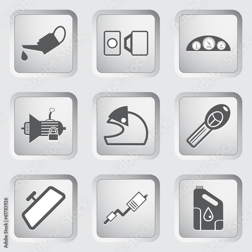 Car part and service icons set 4.