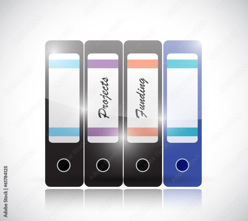 projects and funding folders illustration projects and funding folders illustration