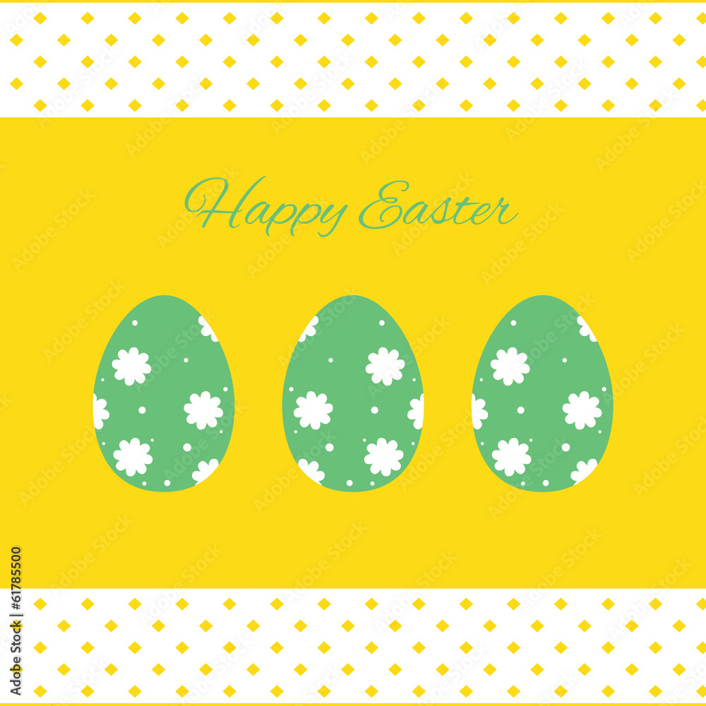 Happy easter cards illustration with easter eggs