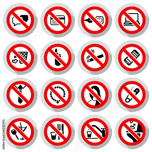 Set Prohibited symbols