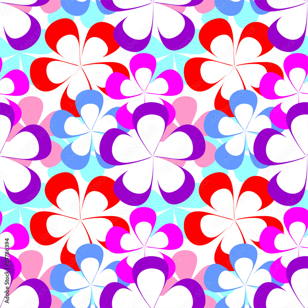 Abstract seamless Pattern with colorful Flowers. Abstract seamless Pattern with colorful Flowers.