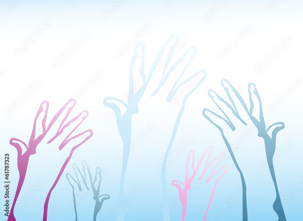 Obraz premium Hands reach up