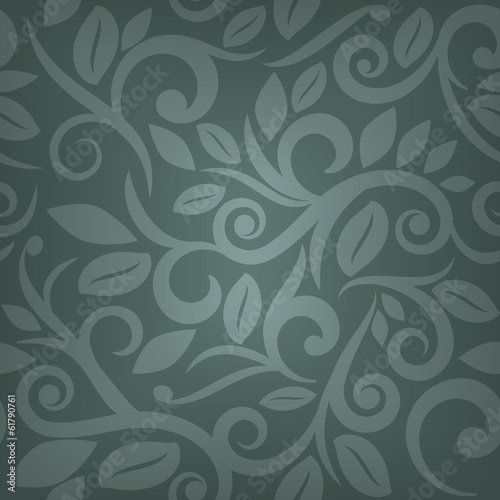 teal or blue seamless floral background