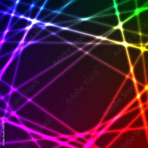 Abstract background with neon lights