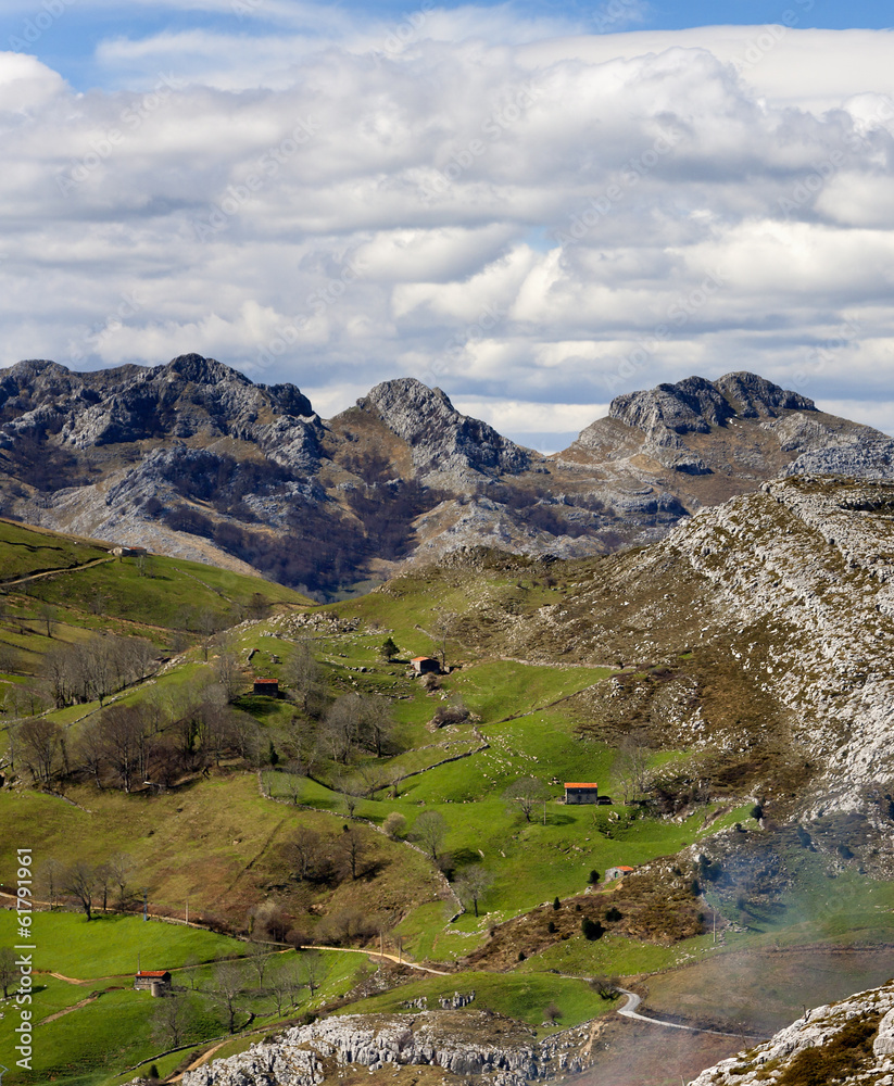 Cantabria valley in Las Alisas,Solafes.Spain.