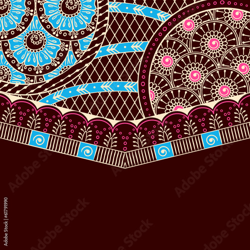 Simple brown background inspired by Indian mehndi designs
