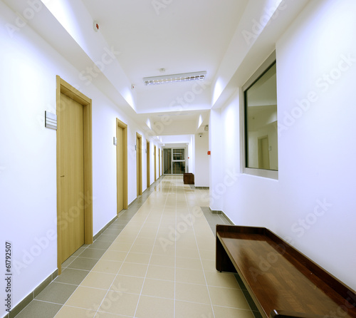  empty corridor modern office building