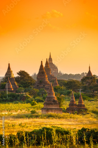Bagan at Sunset, Myanmar. photo