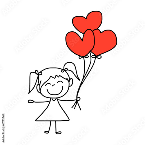 cartoon hand-drawn love