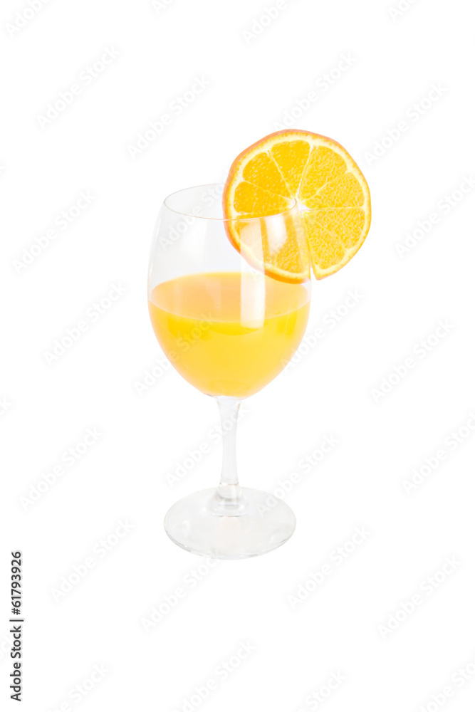 Glass with oranges juice isolated. Glass with oranges juice isolated.