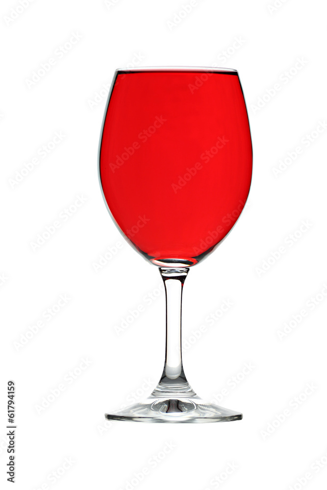 Red water in Glass isolated. Red water in Glass isolated.