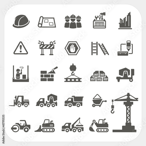 Construction icons set