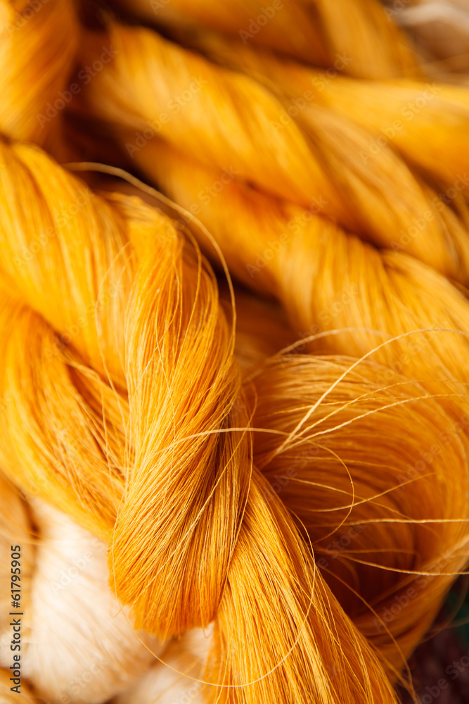 Fototapeta premium Colorful silk thread