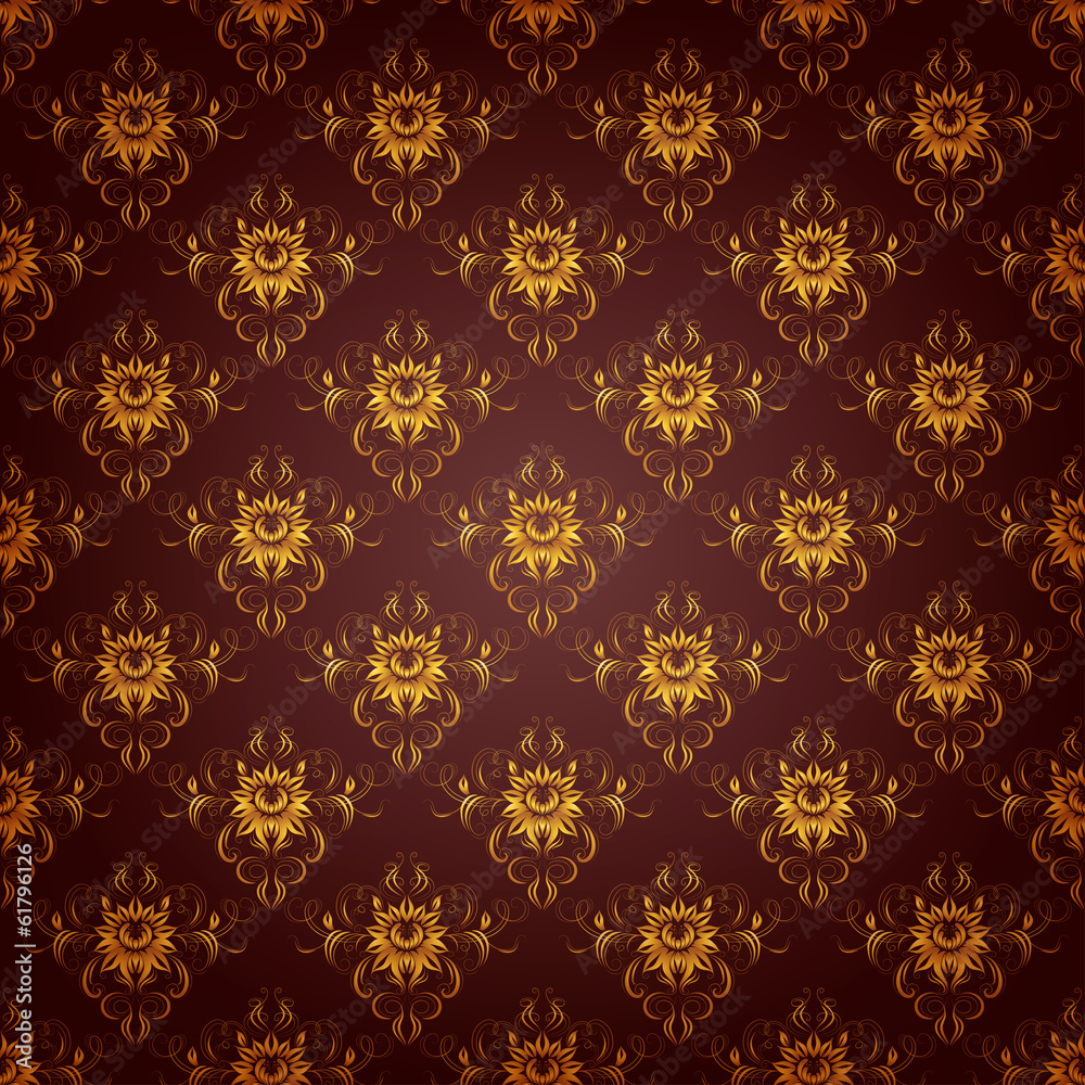 Damask seamless floral pattern. Damask seamless floral pattern.