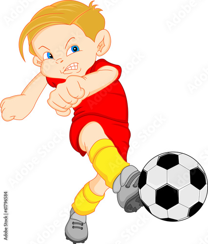 boy cartoon soccer player