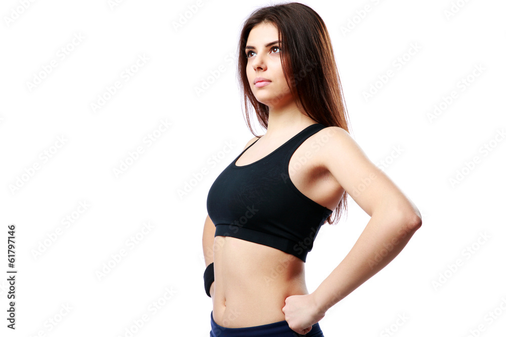 sport woman isolated on white background sport woman isolated on white background