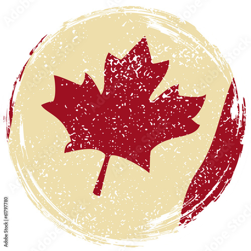 Canadian grunge flag. Grunge effect can be cleaned