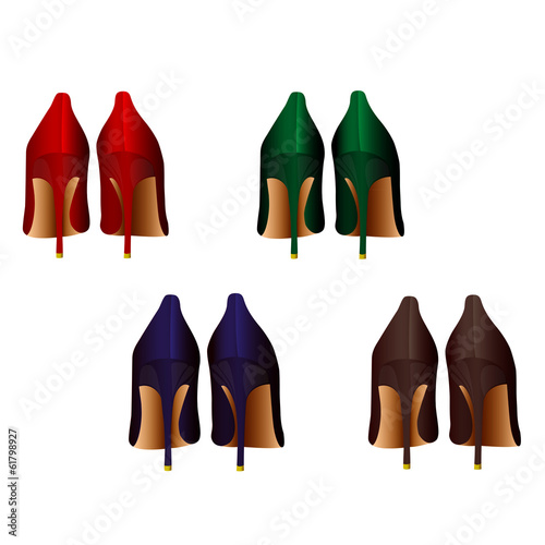 four pairs of shoes