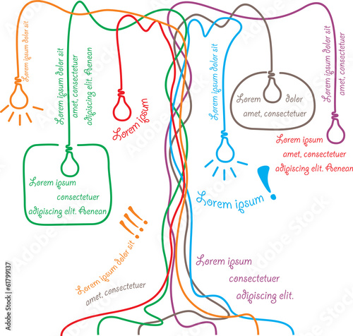 Concept of colorful tree for different design