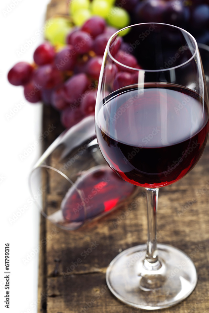 Naklejka premium Wine and grape