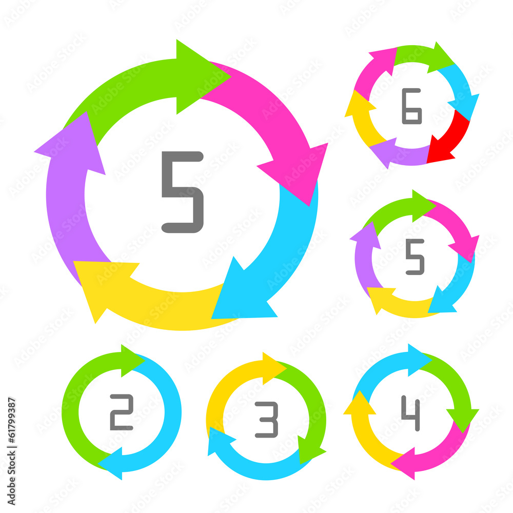 Process vector diagram with arrows Process vector diagram with arrows