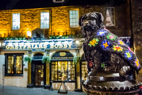 Greyfriars Bobby statue and pub