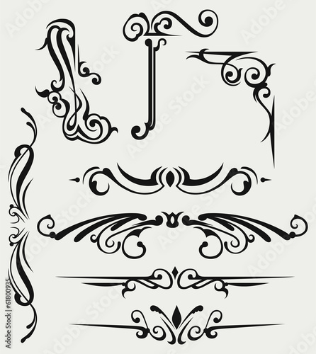 Calligraphic design element and page decoration