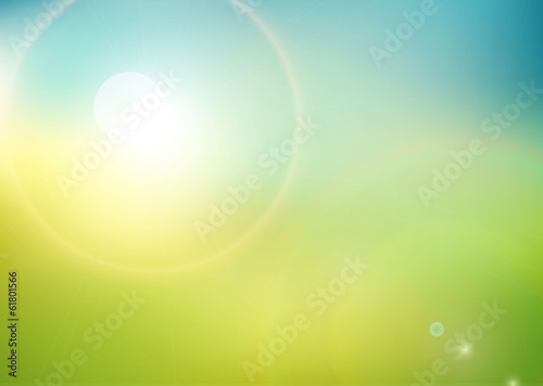 Eco background with sunlight