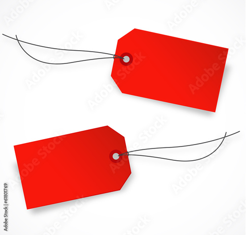 Etiquettes américaines rouges