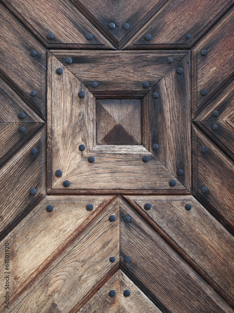 Fototapeta premium Drewniane drzwi detal