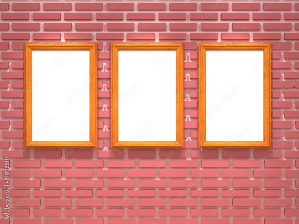 blank frame on brick wall blank frame on brick wall
