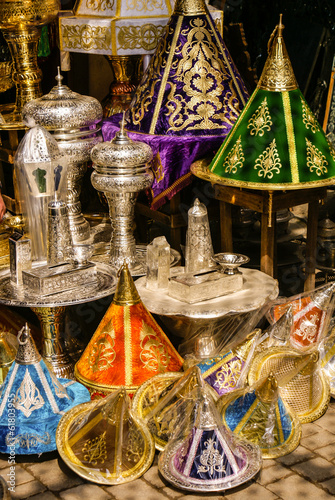 Souvenir shop in the medina of Fes, Morocco