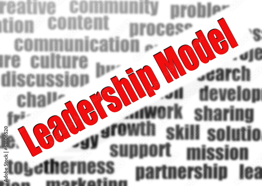 Leadership model word cloud