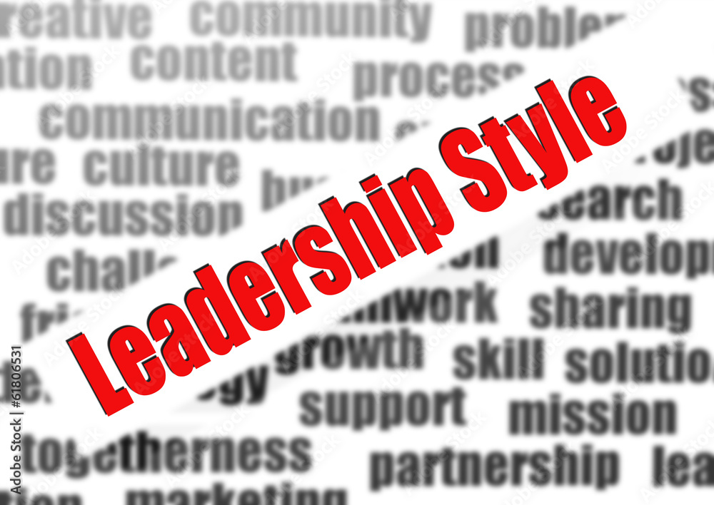 Leadership style word cloud