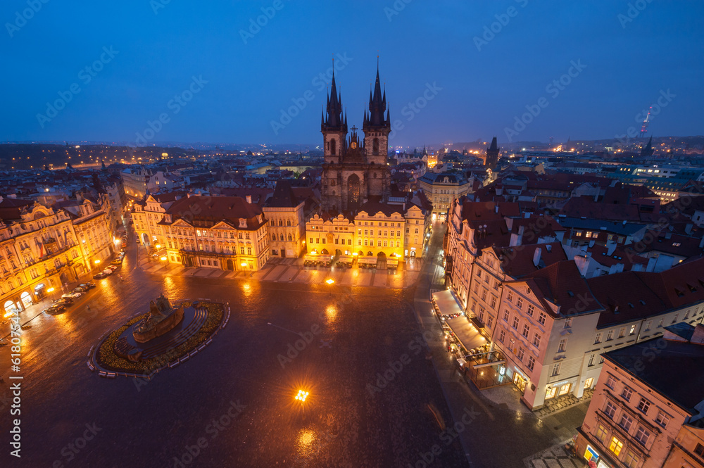 A historic square in the Old Town quarter of Prague.