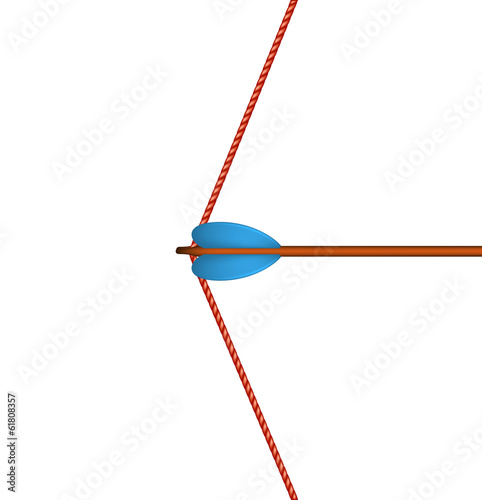 Bow arrow and red bowstring