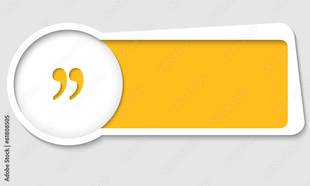 vector text box for insertion text with quotation mark