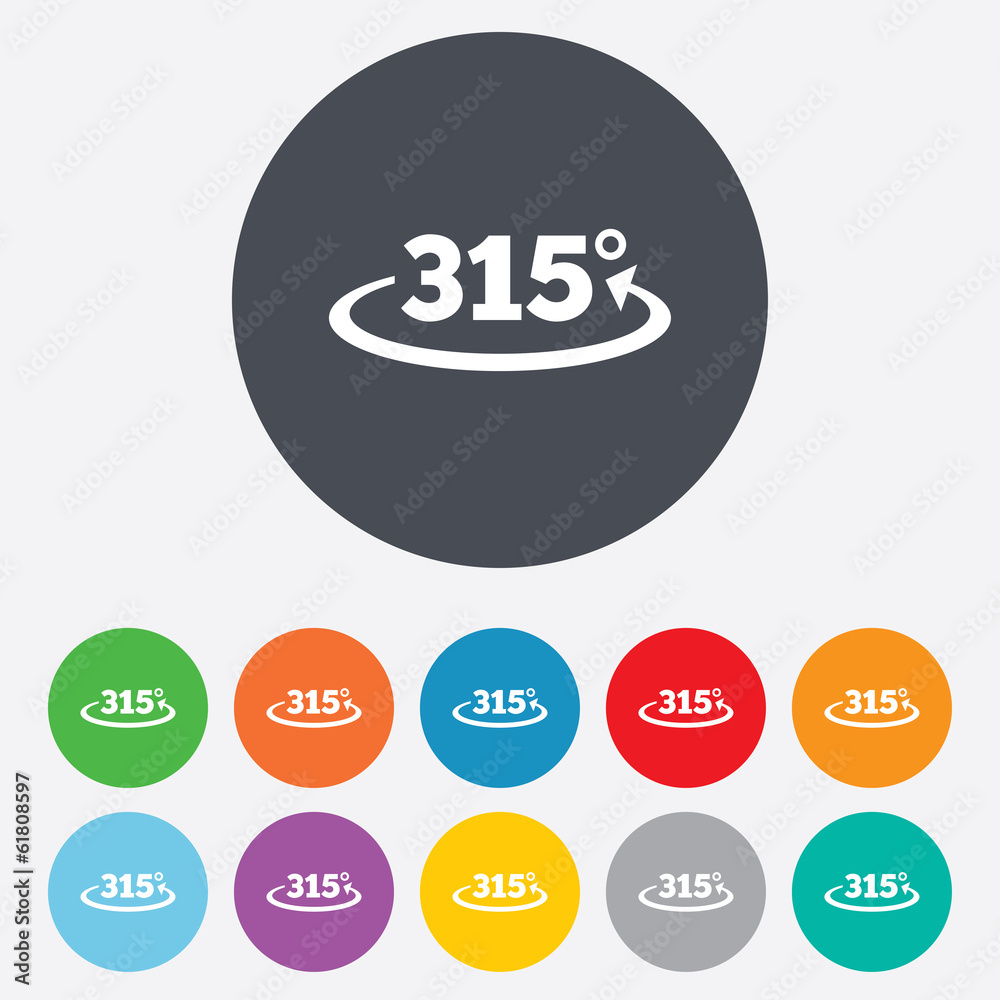 Angle 315 degrees sign icon. Geometry math symbol Angle 315 degrees sign icon. Geometry math symbol