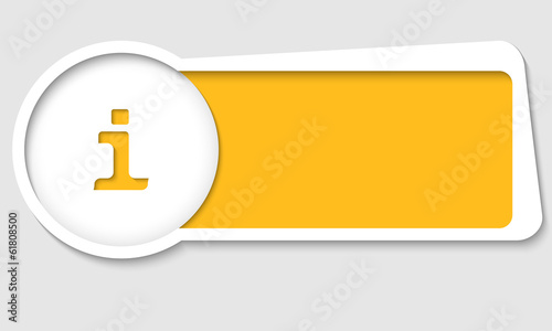 vector text box for insertion text with info sign