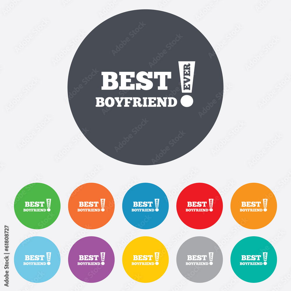 Best boyfriend ever sign icon. Award symbol. Best boyfriend ever sign icon. Award symbol.