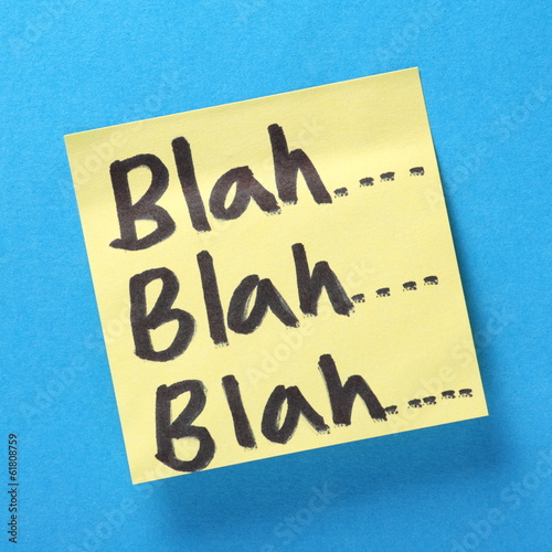 Blah Blah Blah Talking Nonsense Concept photo