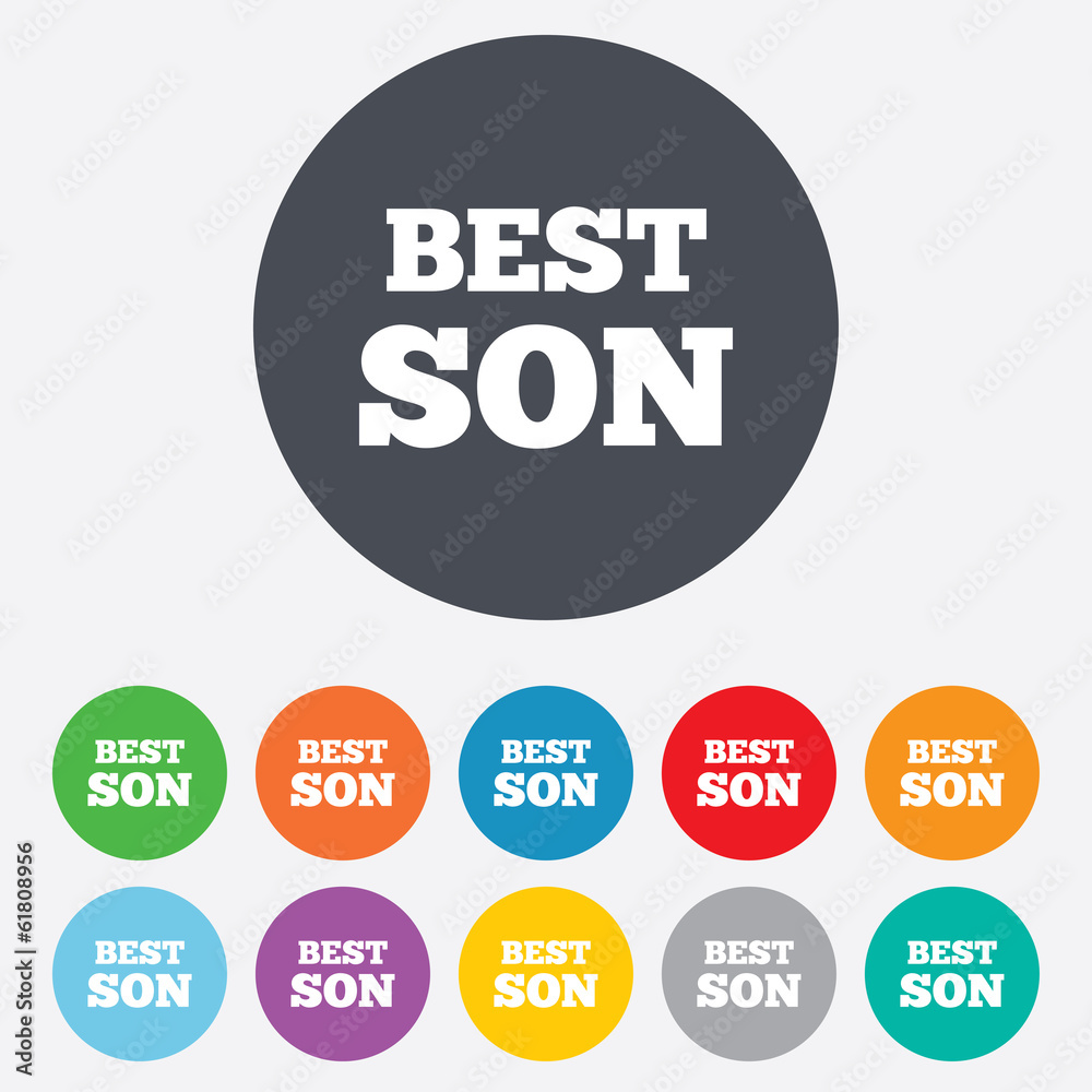 Best son sign icon. Award symbol. Best son sign icon. Award symbol.
