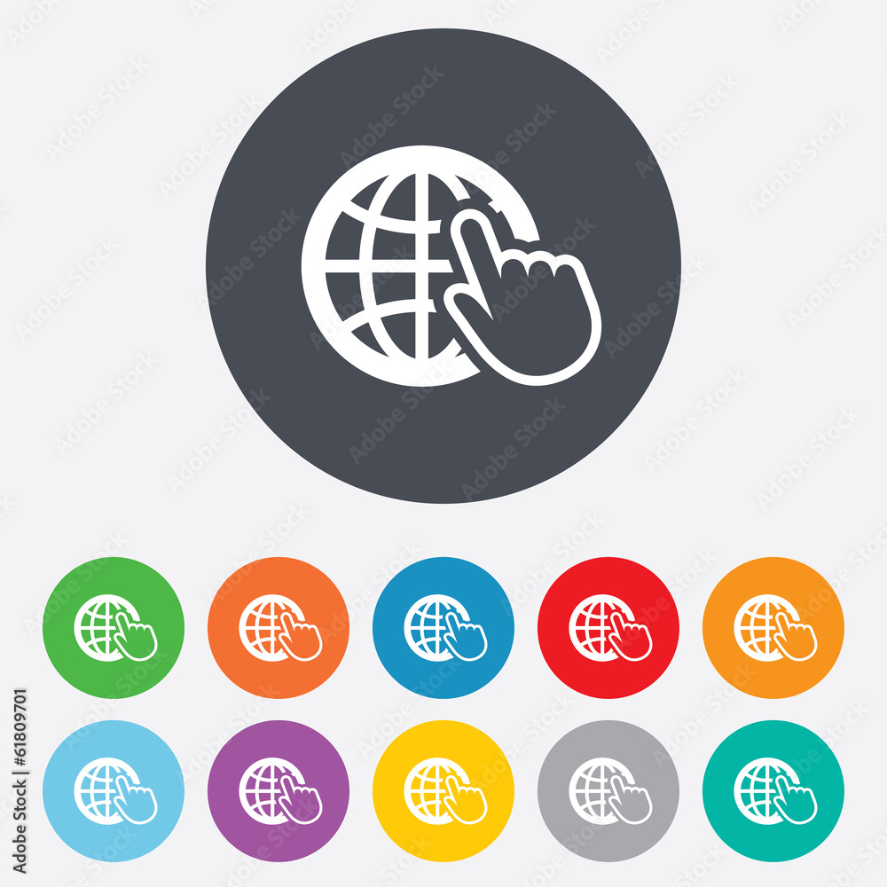 Internet sign icon. World wide web symbol. Internet sign icon. World wide web symbol.