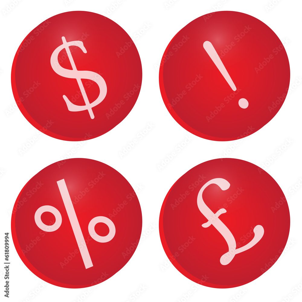 Red Finance Icons Red Finance Icons