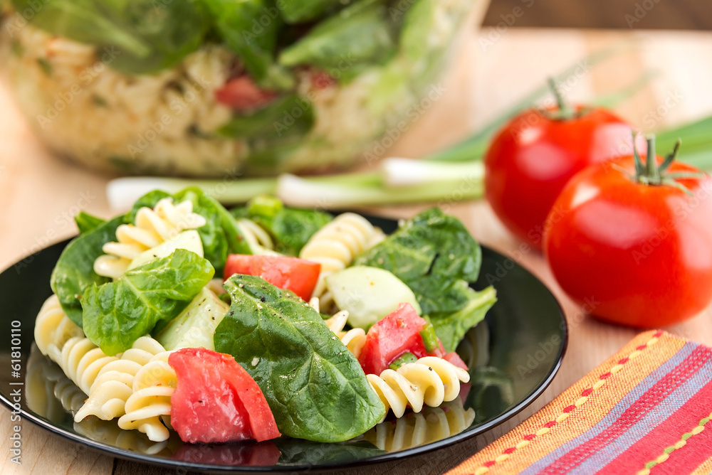 Spinach and rotini pasta salad Spinach and rotini pasta salad