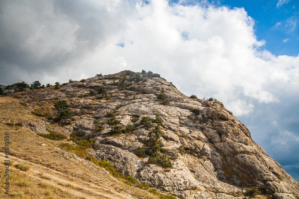 mountains and clouds