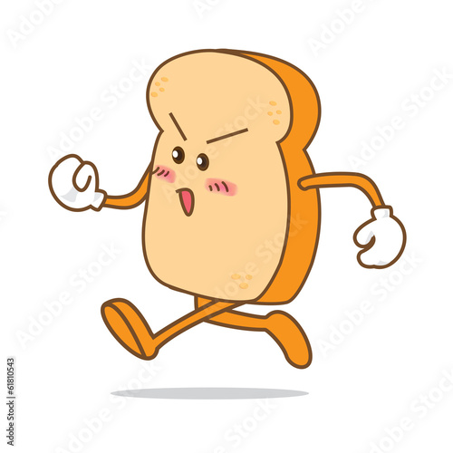 Slice of bread cartoon running